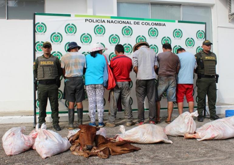 Autoridades capturan a seis personas señaladas del delito de abigeato mediante la modalidad de carneo