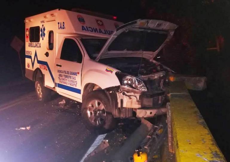 Murió paciente que era trasladado a Bogotá, ambulancia que lo trasportaba se accidentó