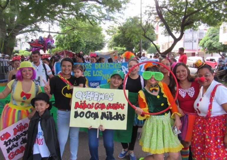 Instituciones y comunidad de Casanare participaron de la marcha nacional “Me la Juego por los Niños”