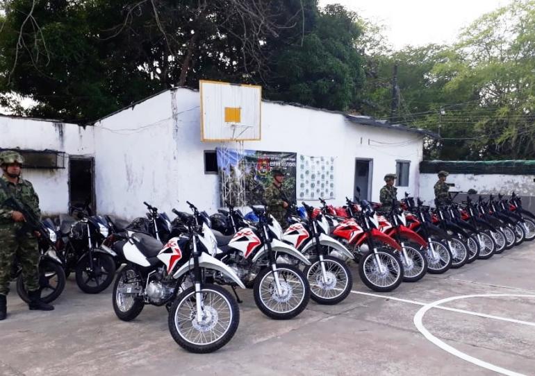 Ejército Nacional recuperó 25 motocicletas que habían sido hurtadas en el departamento de Arauca