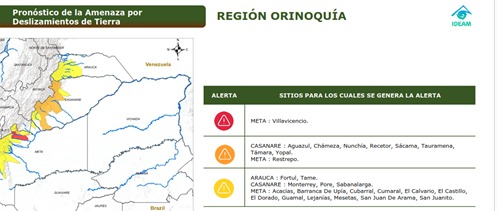 Alerta de riesgo en Casanare 2