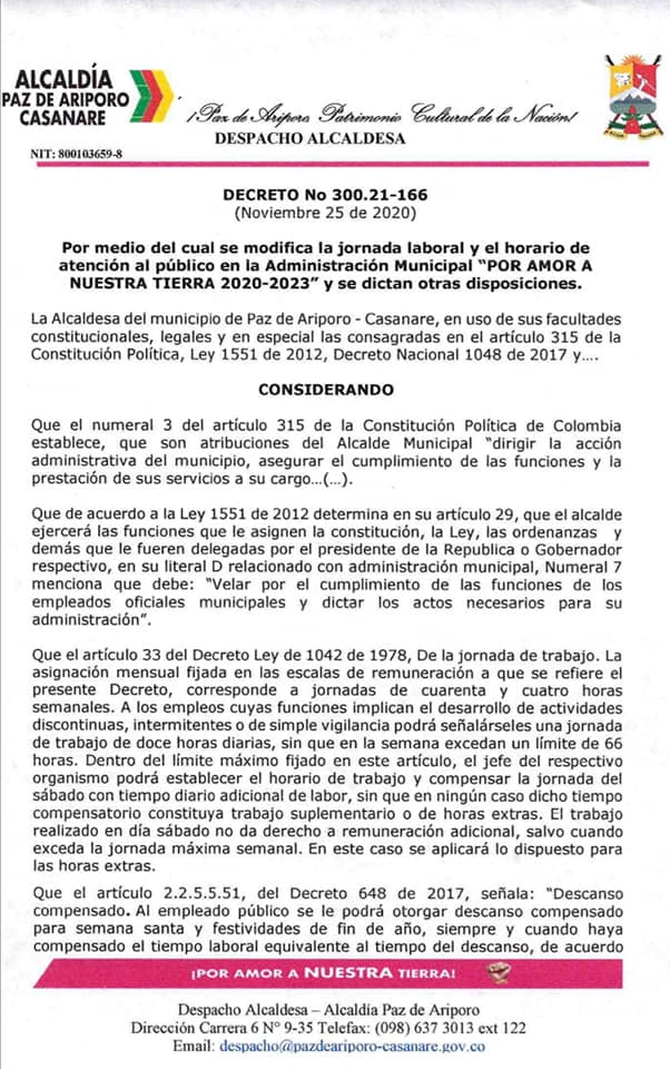 Decreto horarios 1
