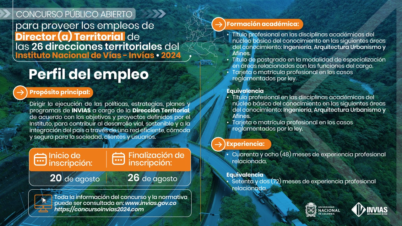 Convocatoria INVÍAS