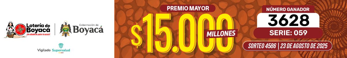 Resultados Lotería de Boyacá 23 de agosto de 2025