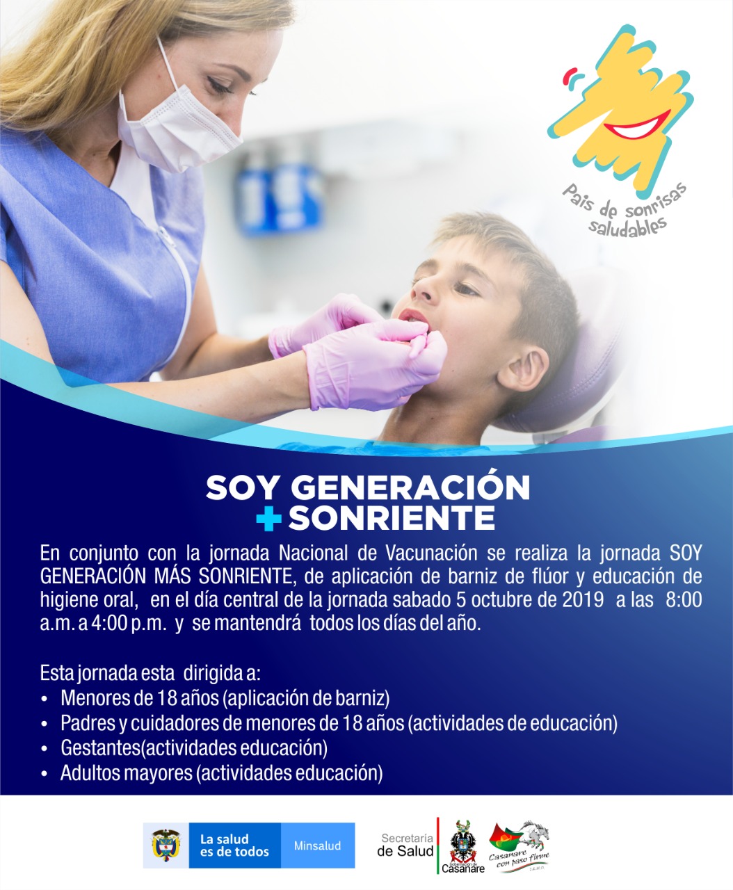 Este sábado jornada de higiene oral en Casanare