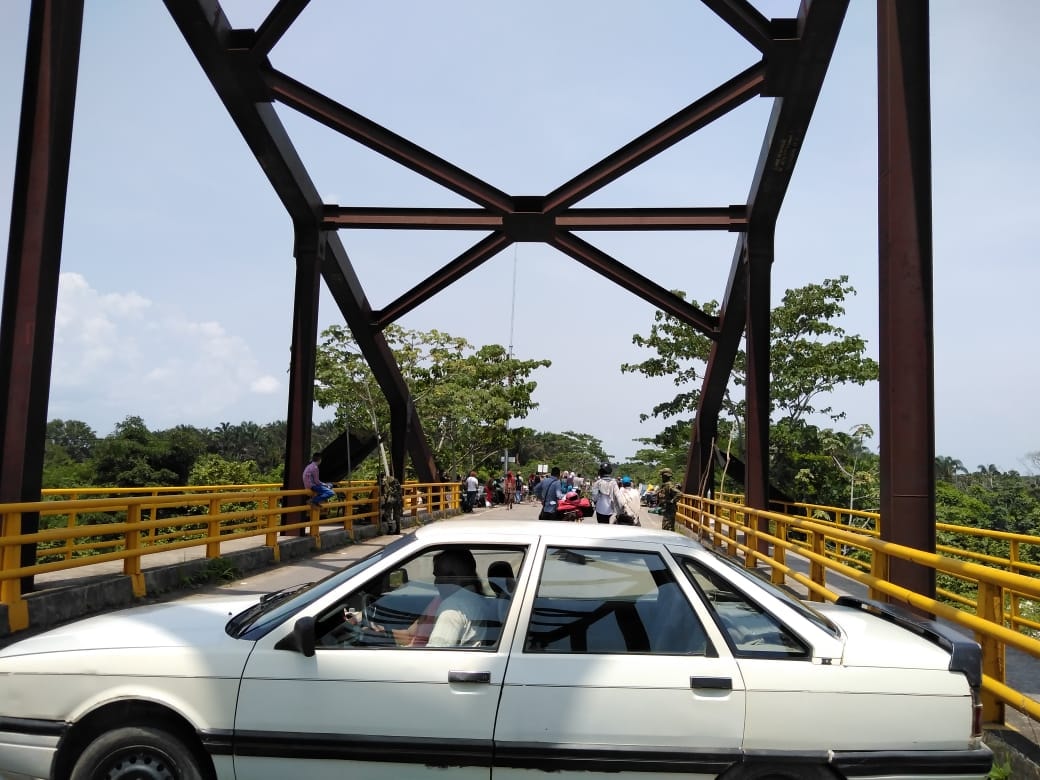 Se presenta bloqueo en el puente San Salvador sobre el río Casanare