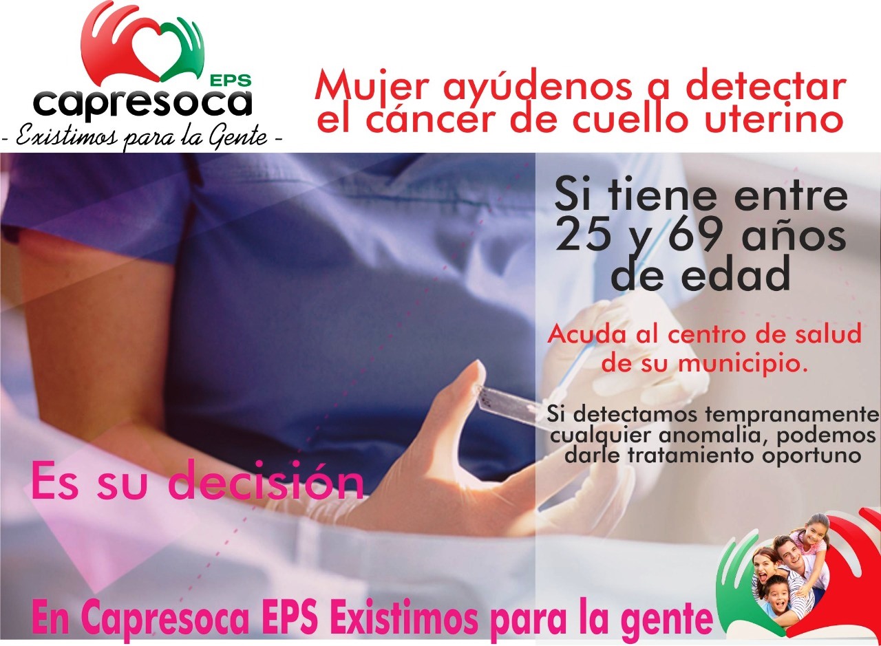 Capresoca invita a mujeres de 25 a 69 años a hacerse la citología