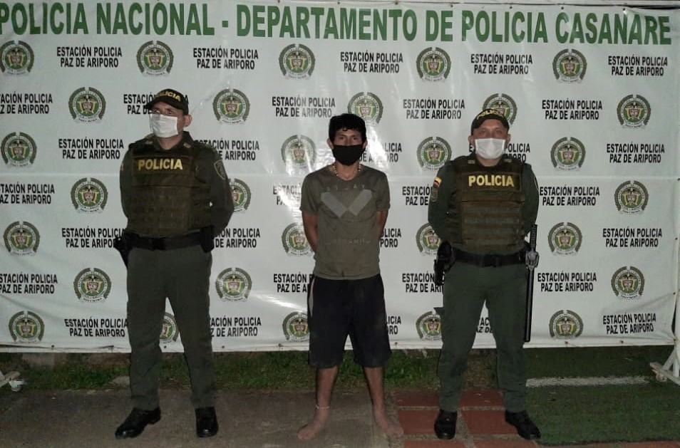 Capturado individuo cuando pretendía hurtar una vivienda en el barrio La Esperanza en Paz de Ariporo