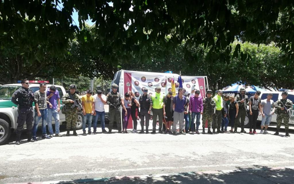 En operaciones militares en Arauca fueron capturadas 15 personas por rebelión y microtráfico