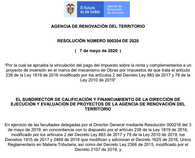 Proyectos por más de 27 mil millones de pesos en Casanare se financiarán bajo el mecanismo de ‘Obras por Impuestos’