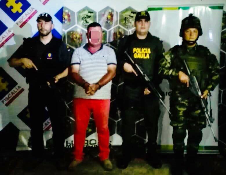 En el municipio de Saravena el Ejército Nacional y la Fiscalía capturaron a alias “Toro”