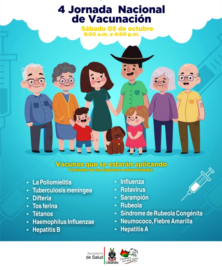 El próximo sábado se realizará la cuarta Jornada Nacional de Vacunación