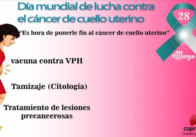Capresoca también dice “Es hora de ponerle fin al cáncer de cuello uterino”