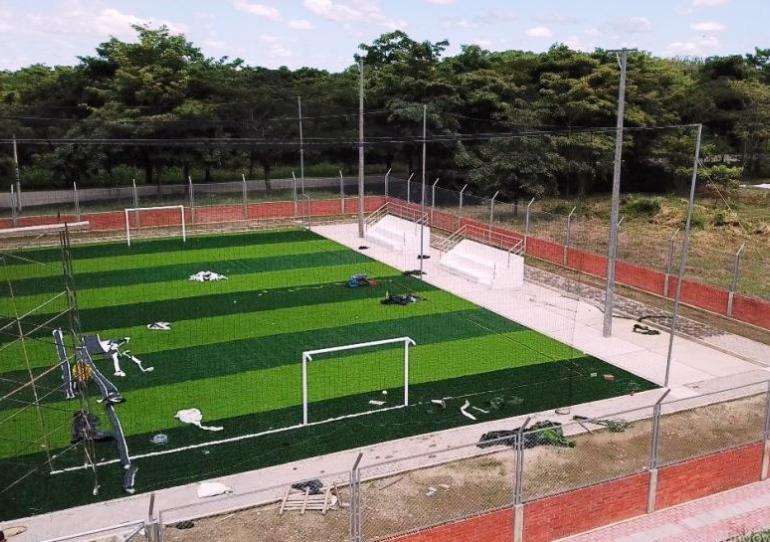 Gobernación construyó una Cancha de fútbol sintética en el municipio San Luís de Palenque