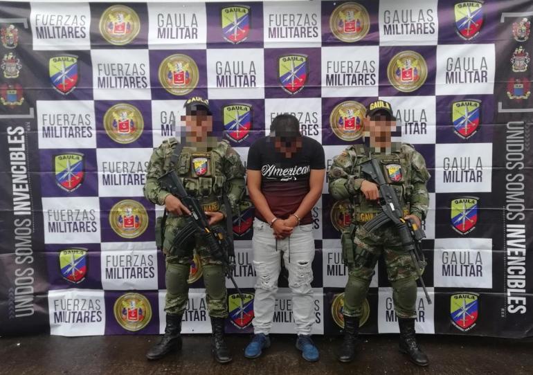 Gaula Militar y CTI capturaron un presunto extorsionista en el municipio de Monterrey   