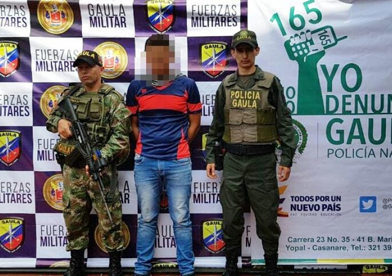 Autoridades capturaron a sujeto cuando pretendía cobrar una extorsión en Casanare