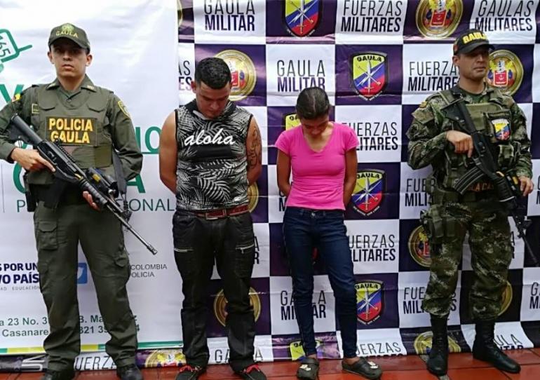 Capturadas dos personas por extorsión en el municipio de Aguazul 