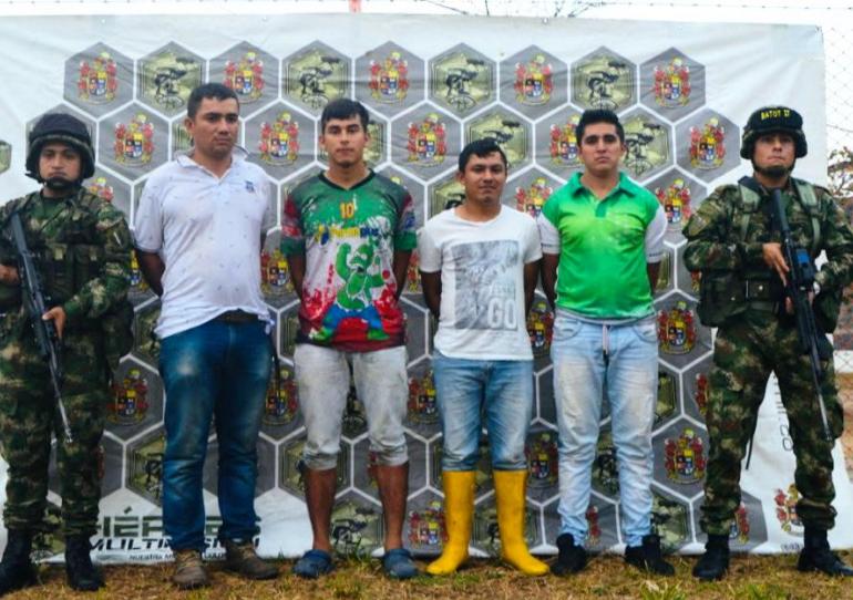 Ejército Nacional capturó a siete integrantes de grupos armados organizados que delinquen en Arauca