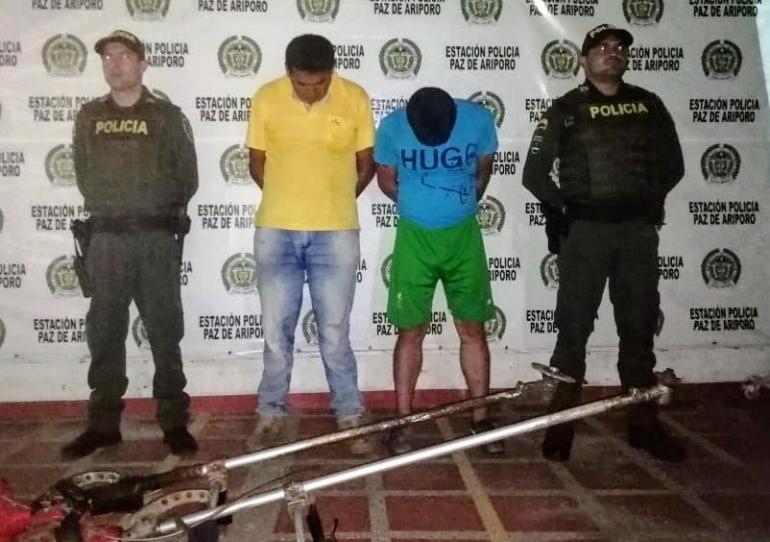 Policía recuperó dos guadañas que habían sido hurtadas en la vereda la Esperanza de Paz de Ariporo