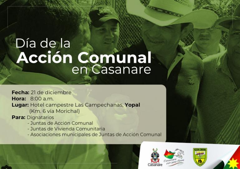Este viernes Gobernación de Casanare celebrará el Día de la Acción Comunal