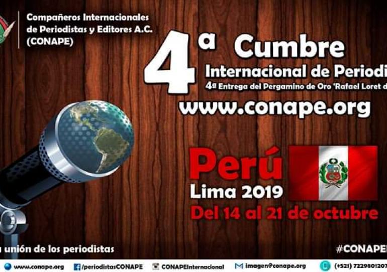 El artista casanareño Oscar Arias invitado especial a la Cuarta Cumbre Internacional de Periodismo CONAPE Perú 2019