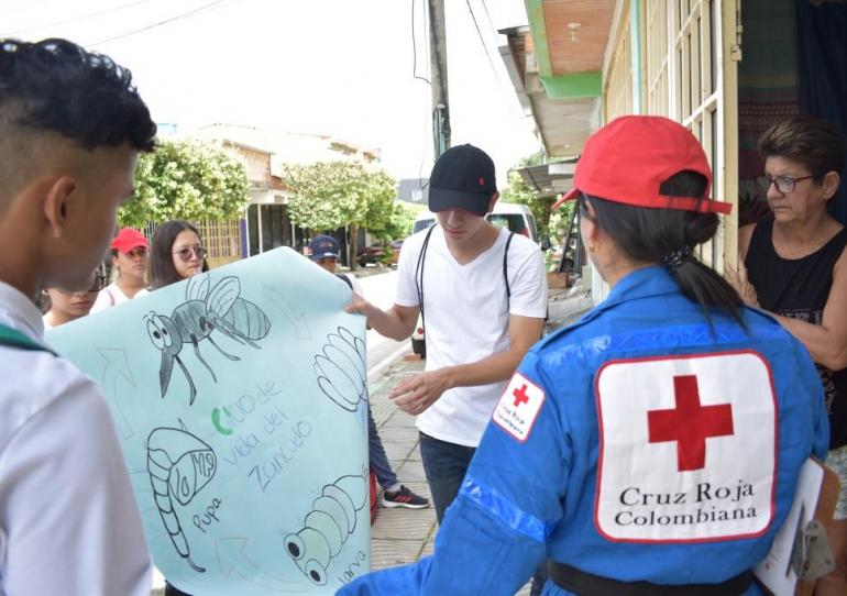 Cruz Roja Colombiana Seccional Casanare realiza campaña de sensibilización frente al Dengue, Zika y Chikungunya