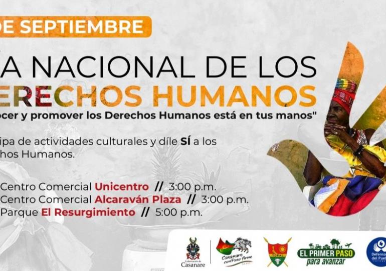 Este fin de semana, Casanare celebra el Día Nacional de los Derechos Humanos