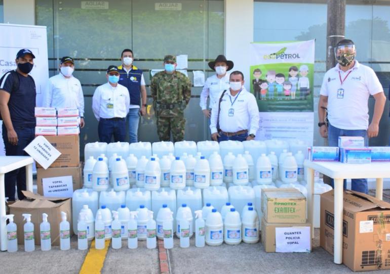 Ecopetrol entrega elementos de bioseguridad para el Ejército y la Policía Nacional en Casanare 
