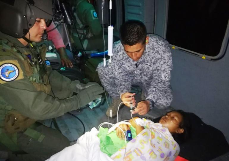 Mujer indígena fue trasladada por la Fuerza Aérea desde el Vichada a Yopal