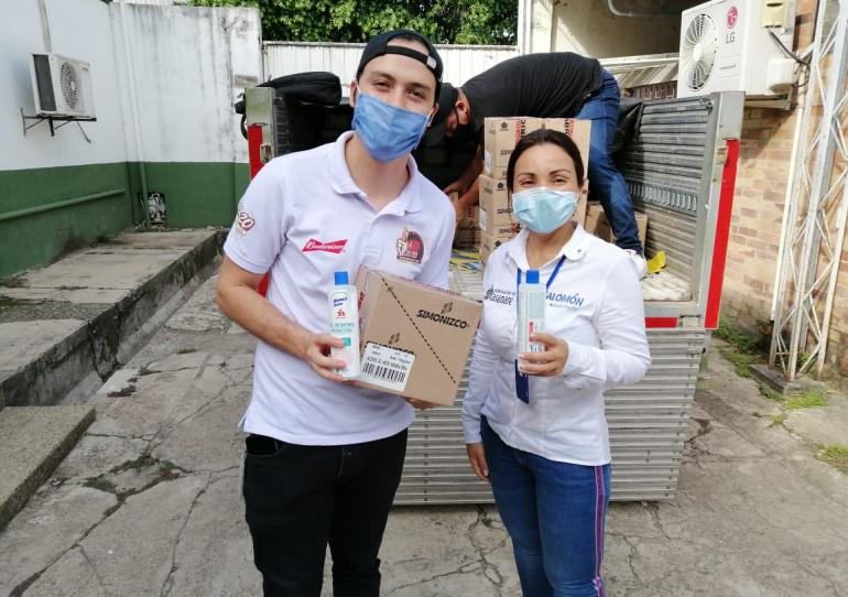 Bavaria donó 804 unidades de gel antibacterial para Hospitales de Casanare