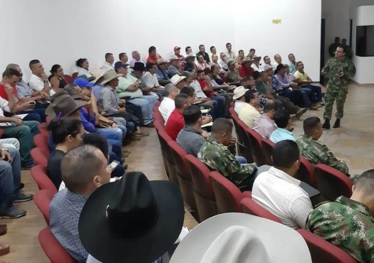 Comandante de la Décima Sexta Brigada se reunió con gremios de Casanare 
