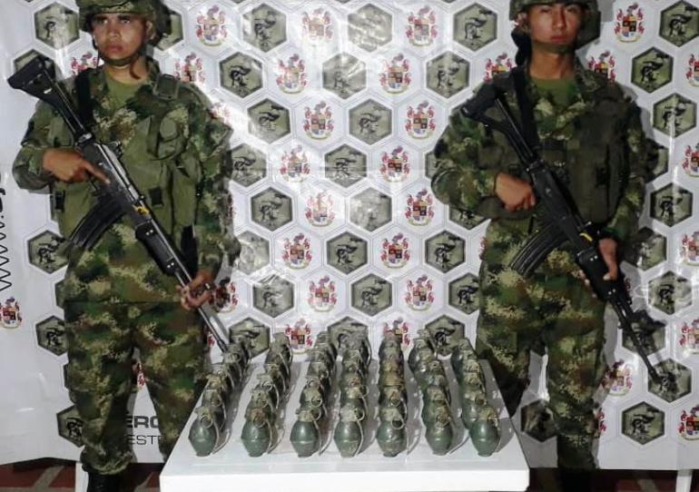 Ejército halló depósito ilegal con abundante material de guerra en el municipio de Sácama 