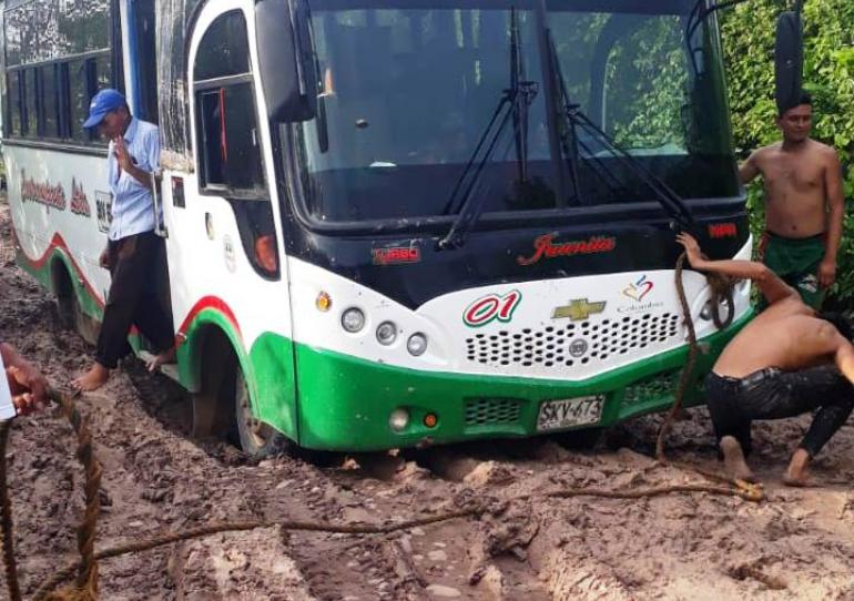 Habitantes del corregimiento de Bocas del Pauto en Trinidad, incomunicados por pésimo estado de la vía