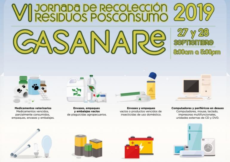 El 27 y 28 de septiembre se realizará la VI Jornada de recolección de residuos posconsumo en Casanare