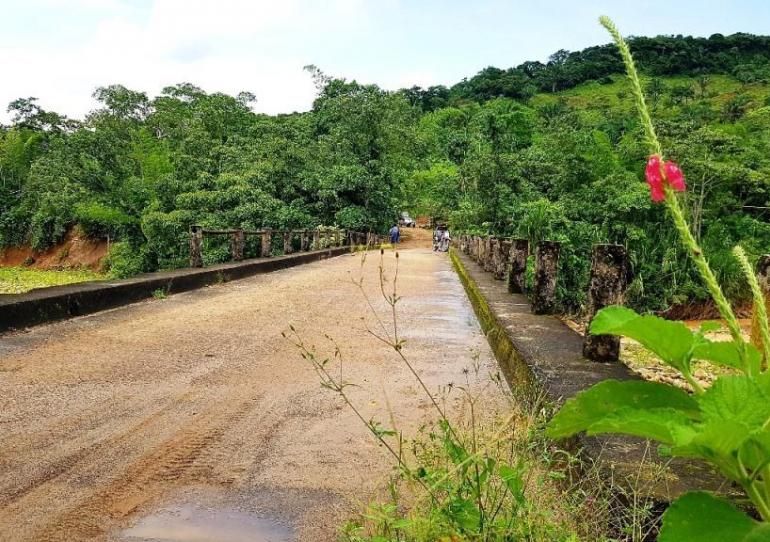 Con esfuerzos entre autoridades y comunidad se realizarán trabajos de protección en el puente La Curuché en Támara