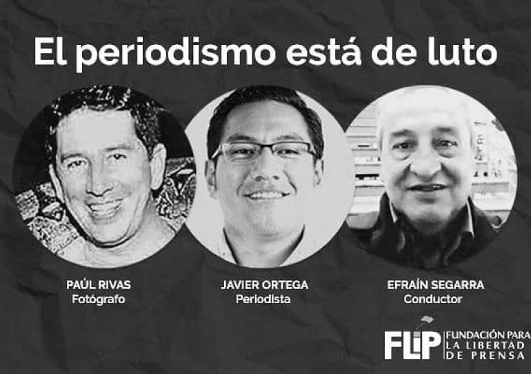 El asesinato de los tres trabajadores de El Comercio enluta al periodismo de Colombia y Ecuador