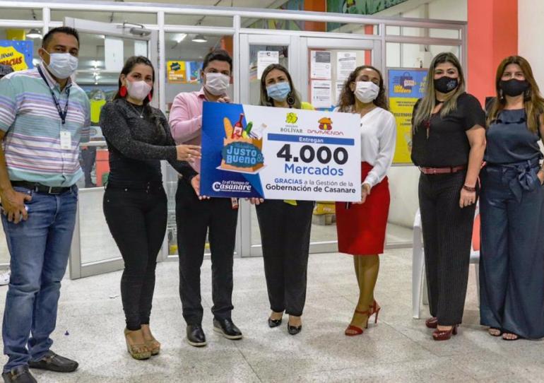 4.000 mercados serán entregados a familias de Yopal, Tauramena y Monterrey 