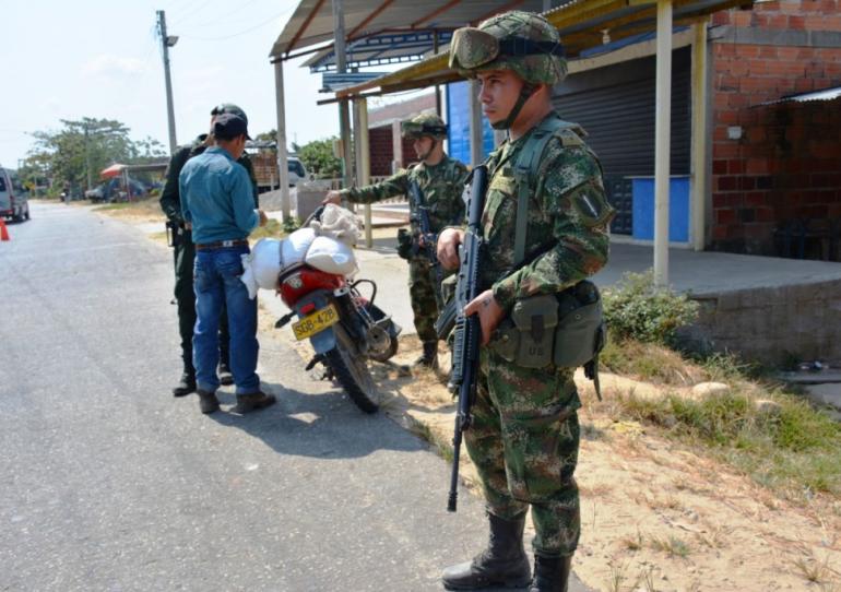 200 hombres del Ejército Nacional y Policía Nacional realizan patrullajes en Centro Poblado de Puerto Jordán, Arauca