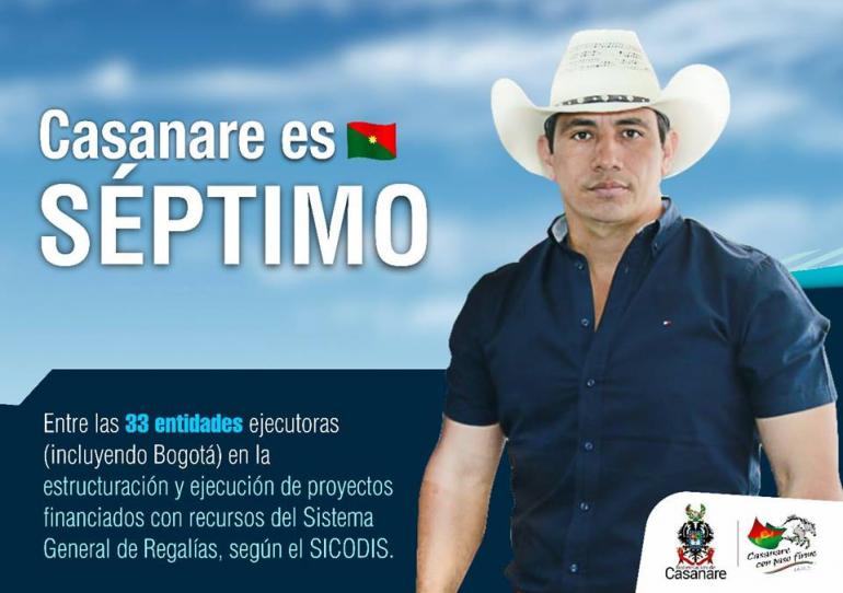 Casanare ocupa el séptimo lugar a nivel nacional en gestión e inversión de recursos de regalías 