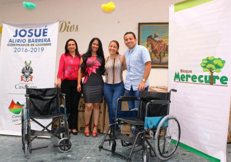 Gestora social Marisela Duarte, agradece a Cepsa Colombia la donación de 34 sillas de ruedas