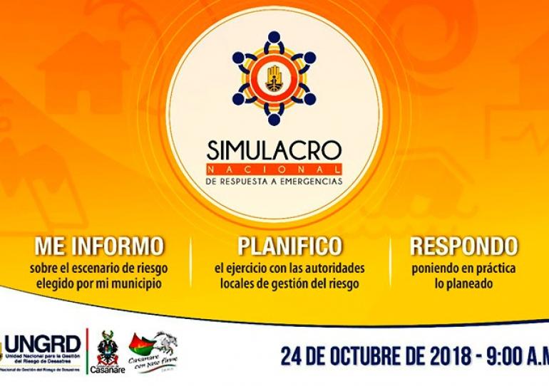 Casanare se prepara para el Séptimo Simulacro Nacional de Respuesta a Emergencias